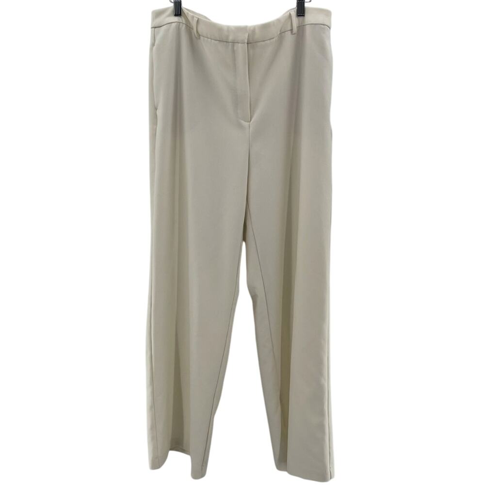 Joie Wide Leg High Waisted Cream Dress Pants Trousers Elegant Nautical Size 14